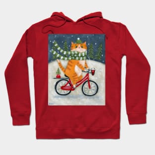 Ginger Wintery Bicycle Ride Hoodie